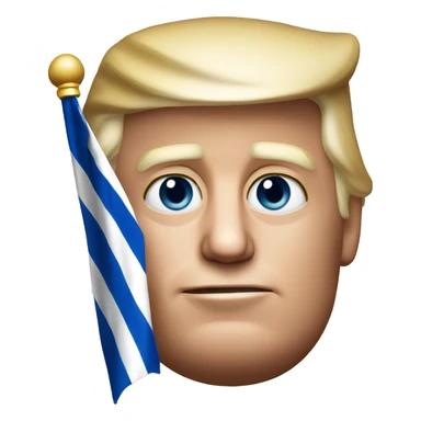 Realistic Donald Trump with Israel flag sticker