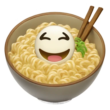 A smiling bowl of ramen noodle sticker