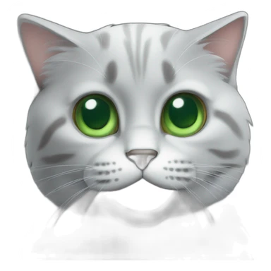 Un chat gris engora aux yeux vert sticker