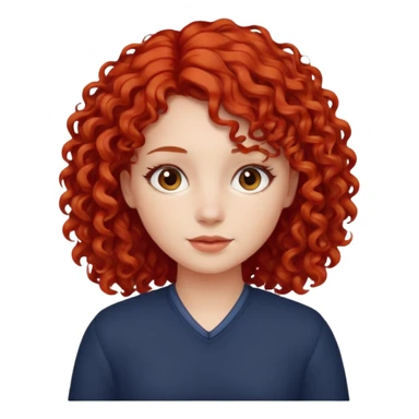 Menina ruiva cacheada de cabelo medio sticker