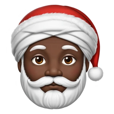 black faced santa with turban sticker