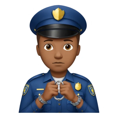 kelepçe tutan zenci polis sticker