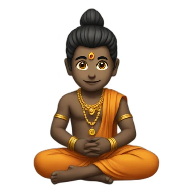 Mahadev in little child sticker