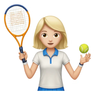 Riley playing tennis sticker