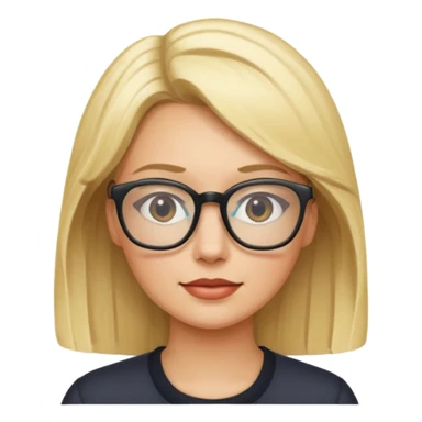 Sexy blonde with glasses sticker