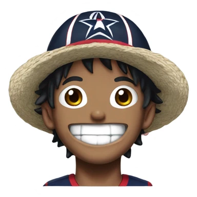 Luffy from one piece wearing Houston Texans jersey sticker