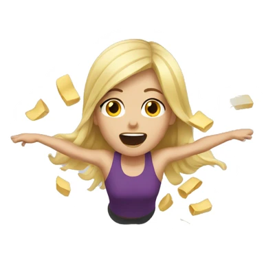 Falling blonde sticker