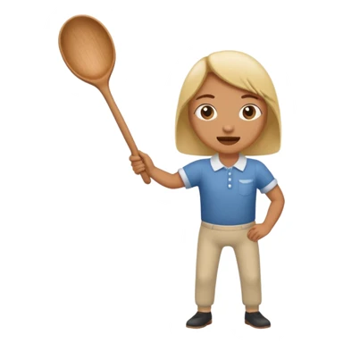 smacking a butt with a wooden spoon sticker