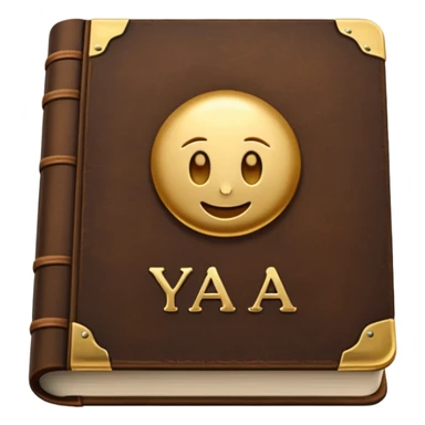 Book with YAAA inscription sticker