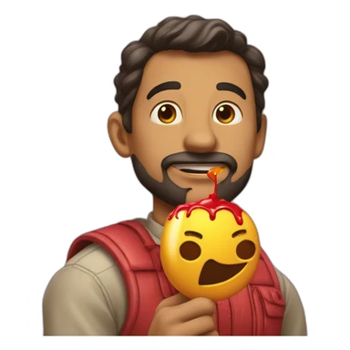 hombre con chupa-chups  sticker