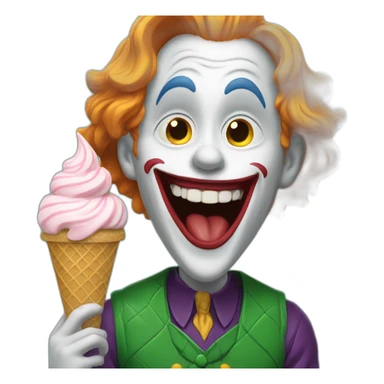 Joker eating ice cream  sticker