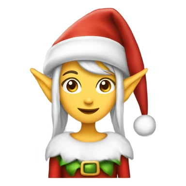 elf female santa hat sticker