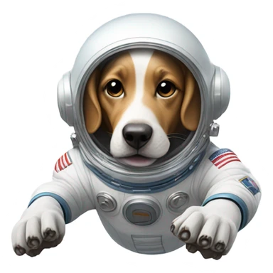 Dog in space sticker
