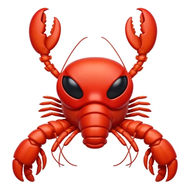 lobster wearing a sleeping mask sticker