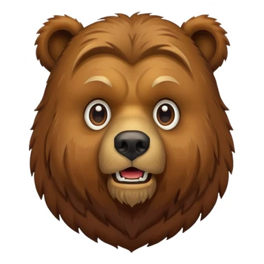 A grizley bear with an epic beard sticker