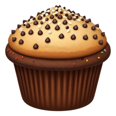 dark brown vanilla muffin chocolate sprinkles on top sticker