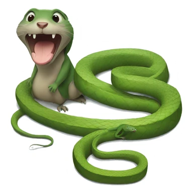 one rat and one snake sticker