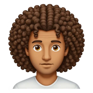 Brownskin man with big curly hair sticker