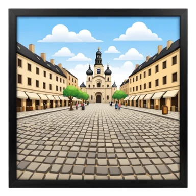 Central square sticker