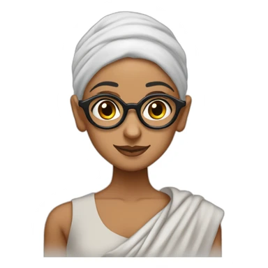 mahatma ghandi but with ariana grande's hairstyle sticker