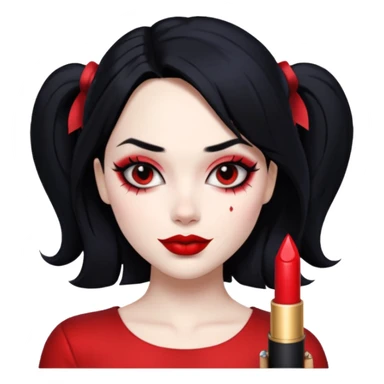 black haired harley queen sticker
