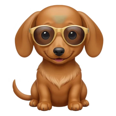dachshund wearing sunglasses sticker