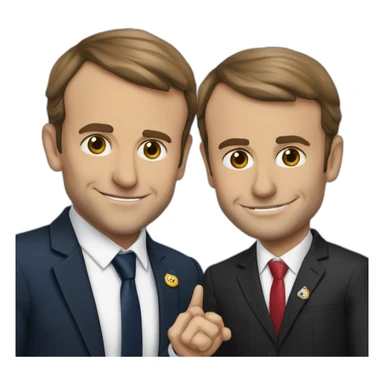 Emanuel Macron qui fait un doigt d’honneur sticker
