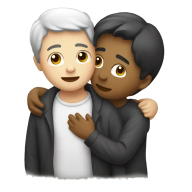 Two lovers, Moma and Maimu, hugging  sticker