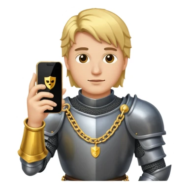 Knight gold chain phone sticker