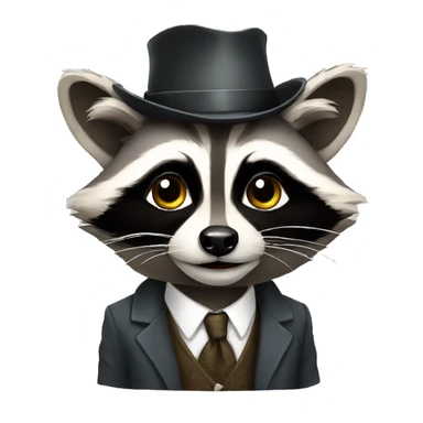 rich raccoon sticker