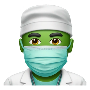 Cartoon Pepe wearing surgeon clothes sticker