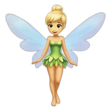 tinker bell with huge wings sticker