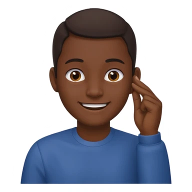 👂🏾🤏🏾 combined with a smile  sticker