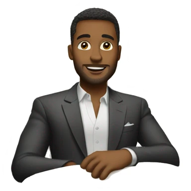 man in a luxurious car sticker