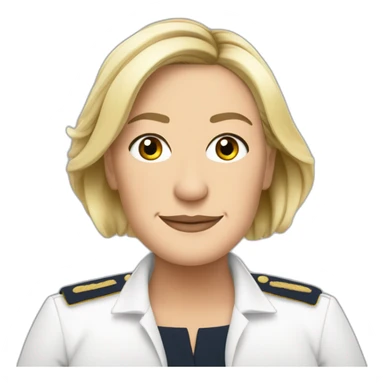 Marine le Pen avec comme couleur de peau noir sticker