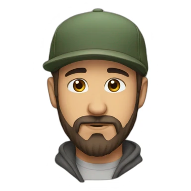 Shia with cap and beard sticker