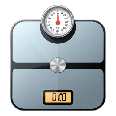 Digital weight scale with 0:00 on it sticker