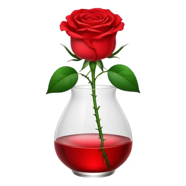 Rose in a glass sticker