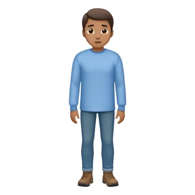 man with a full body and a long-sleeve shirt in the cold sticker