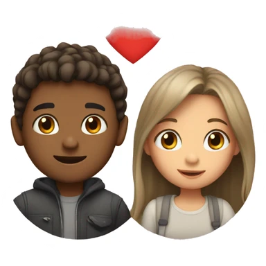 girl and boy in love sticker