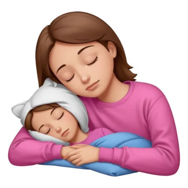sleeping pink sweatshirt brown hair Sleeping sticker