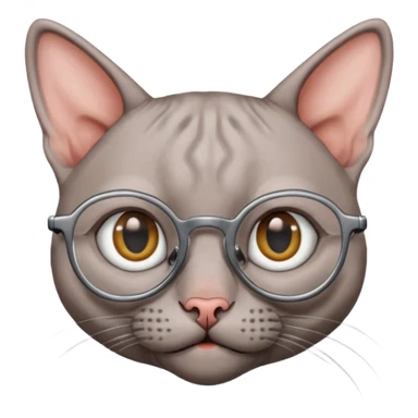 sfenks cat with glasses  sticker
