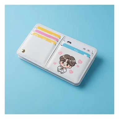 kpop fan wallet, cute, expressive, minimal sticker