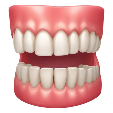A pair of false teeth  sticker