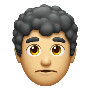 Create a muscular lump of coal with eyes sticker