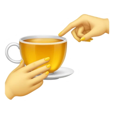 Finger claps tea emoji sticker
