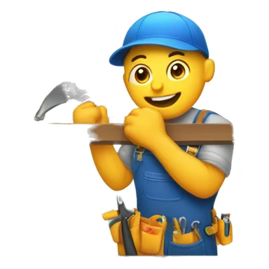 repairman repairing a window sticker