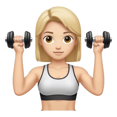T pose dumbbells sticker