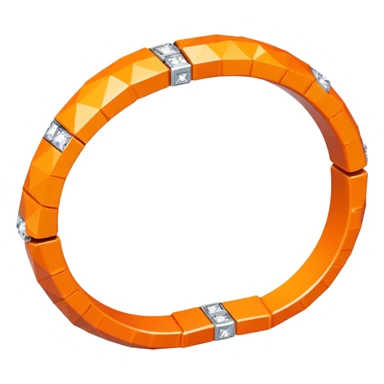 low poly orange bracelet diamonds sticker