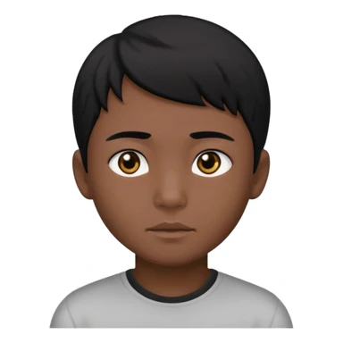 Dark Asian boy with black hair black eyes sticker